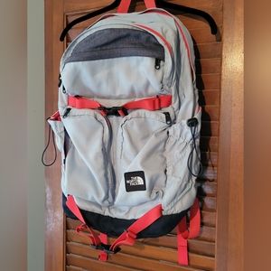 The North Face 6-Zippered Pocket Backpack "Fire And Ice" Colorway